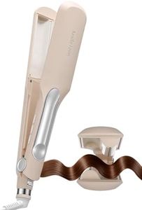Hair Crimper Waver 0.75 Inch Waving Iron 2 Barrel S Wave | Ceramic Curling Iron for Short to Long Hair | 8 Precise Temp Settings (140-210°C) | Easy to Use Crimper Hair Tool, Blush Pink