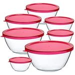 KOMUEE 14 Pieces Glass Mixing Bowls