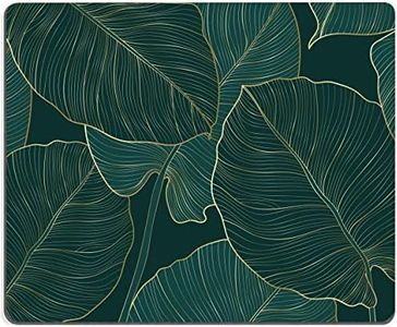 Hokafenle Mouse Pad, Computer Pads with Tropical Leaves Design, Mat Square Waterproof Pad Non-Slip Rubber Base MousePads for Office Laptop WJF220406021