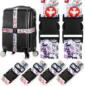 4 Pack Luggage Straps for Suitcases Adjustable Luggage Belt Suitcase Strap Travel Bag Accessories