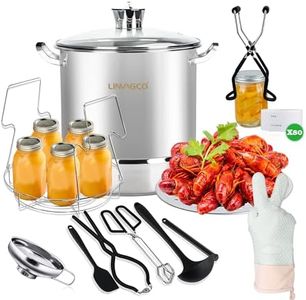 LINMAGCO Canning Pot-Canning Supplies Starter kit, Water Bath Canner with Lid - Stainless Steel, Home Canning Tool Kit, Steam Canner with Rack for Canning