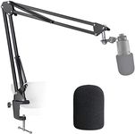 AT2020 Mic Stand with Pop Filter - Microphone Boom Arm Stand with Foam Windscreen for AT2020 AT2020 USB+ AT2035 Microphone by YOUSHARES