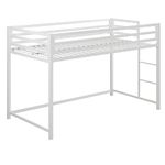 DHP Miles Metal Junior Twin Loft Bed, White