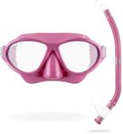 CRESSI since 1946 - Moon Kid + Top - Moon Mask and Top Snorkel Combo Set – Ideal for Snorkelling and Swimming for Children Aged 5 to 10 - Pink/Lilac - One Size