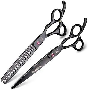 XUANFENG noir 7 pouces professionnel salon de coiffure ciseaux à cheveux japon 440c coupe amincissement ciseaux cisaillement ensemble ciseaux de coiffure
