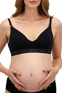 Bonds Women's Underwear Maternity Wirefree Contour Bra, Black, 18C