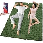 Double Sleeping Pad Camping Mat: Self Inflatable Ultralight Air Mattress - Compact Sleep Twin Pads -Matelas Gonflable - 2 Persons Large Mats for Backpacking Camp Hiking- Ultra Thick & Wide