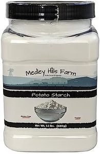 Potato starch gluten free by Medley hills farm 1.5 lbs. in Reusable Container - 100% Pure Potato Flour - No Artificial Ingredients or Preservatives - Great for Breading, Thickening, Cooking, and Baking - Gluten Free - Kosher