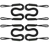 Bungee Boat Dock Line Mooring Rope Accessories Boat Docking Lines PWC Dockline for Boats Kayak, Jet Ski, Pontoon, Canoe, Power Boat WaveRunner, 4 Pack