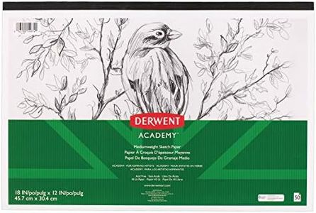 Derwent Academy Sketch Paper Pad, 50 Sheets, 18" x 12", Mediumweight (54974)