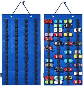 Hanging Storage Organizer for Hot Wheels, XICEN Storage Case Compatible with 60 Toy Cars, Display Case for Wheels Matchbox Cars Up 60 (without Accessories) (Blue)