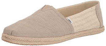 TOMS Women's Alpargata Rope Classic Loafer Flat, Natural Stripes, 10 UK