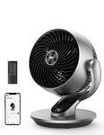 Dreo Smart Fans for Home, Powerful 70 ft Whole Room Air Circulator Fan, 120°+90° Oscillating Quiet Fan for Bedroom with Voice Control, 4 Speeds, 5 Modes, 12H Timer, 9" Table Fan with Remote for Office