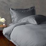 Elegant Linen Store, Hotel Quality Luxurious & Soft 4 pc Sheet Set Long Stapple, 1000 TC 100% Egyptian Natural Cotton Sateen Weave 21 inch Deep Pocket, (California King Color Silver Grey)