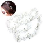 Frcolor Wedding Headband,Bridal Headpieces for Bridesmaid and Flowergirls Pearls Hair Vine Headpiece for Women and Girls(19.7 inches)