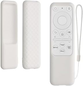 kwmobile Case Compatible with Samsung BP59-00149B / BP59-00149A / TM2261S (M7 M8 Monitor) Case - Soft Silicone Cover for Remote Control - White