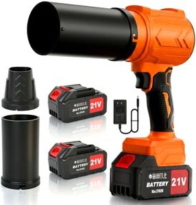 Cordless Leaf Blower with 2 x 4.0Ah Batteries Variable Speed & 2 Nozzles