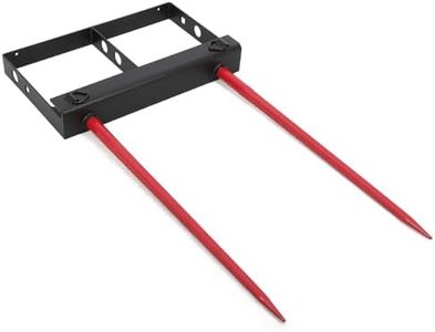 GarveeLife 49" Hay Spear,Bale Spear 4000lbs Capacity Universal Bucket Front Skid Steer Loader Tractor Bucket Attachment Quick Attach for Bobcat Tractors