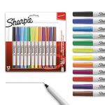 Sharpie 37175PP Ultra Fine Point Permanent Markers, 12 Coloured Markers (GL94189)