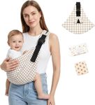 Baby Sling Carrier, Lightweight & Portable Adjustable Hip Seat, Ergonomic Hands-Free Side Carry for Infants & Toddlers 10-45 lbs（B&BQ）