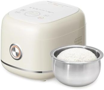 Stainless Steel Rice Cooker, Uncoated Non-stick 316L Stainless Steel Inner Pot Rice Cookers, 6 Cup Uncooked, 3L, 30N1S (Chinese Panel w/English Manual)