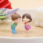 ascension 1 Pair of Cute Kissing Lovers Couple Gift for Valentine Day Baby Doll Set Gift for Girlfriend Boyfriend Miniature Showpiece Statue Valentine Decoration Items