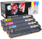 PRESTIGE CARTRIDGE 203X CF540X Compatible Toner Cartridge for HP Color Laserjet Pro MFP M281fdw M281fdn M280nw M254dw M254nw M254dn - Black Cyan Magenta Yellow