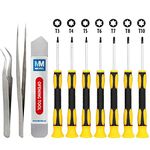 MMOBIEL Repair Tool Kit Compatible with iPhone, iPad, Samsung, Tablet, Laptop, Nintendo, and More - Electronics Repair Toolkit 10 Pcs - Precision Screwdriver Set Incl. Opening Tool and Tweezers