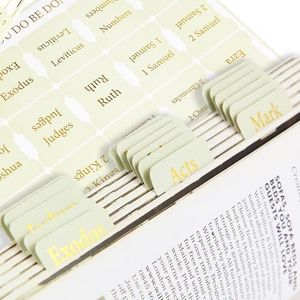 Bible Tabs for Women and Men; Laminated Bible Tabs for Study Bible; Gold Foil Embossed Lettering; Large Print Neutral Bible Tabs for Easy Navigation and Quick Reference (Light Blue)