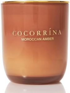 COCORRÍNA Scented Candle Gifts for Women & Men - Moroccan Amber, Burning time up to 40 Hours, Natural Soy Wax Candle, Perfect Birthday Gifts for Men Women, 180g [Energy Class A+++]