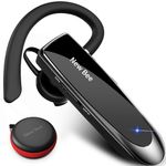 New bee Handsfree Bluetooth Earpiece, Wireless Bluetooth Headset with Microphone 60 Days Standby Headphones with Microphone for iPhone, Samsung, HTC, LG, Sony, PC (Black)