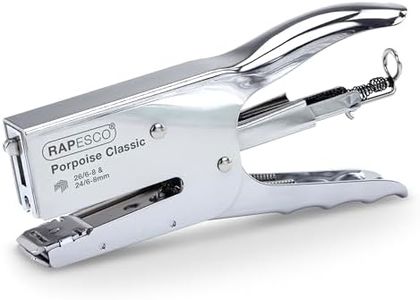 Rapesco Porpoise Packaging Plier Stapler, Uses 26 and 24 Type 1/4"- 5/16" Staples, Metal (R81000A3-DI)