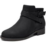 Ataiwee Women's Ankle Boots, Fashionable Thick Heel Side Zipper Comfortable Short Boots.(2404004,BK/PU,7 UK)