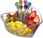 Prodyne GS-7-C Happy Hour Acrylic Garnish Server, Clear