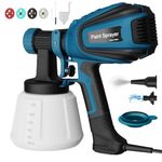 Paint Sprayer, 700W HVLP Electric Spray Gun with Cleaning & Blowing Joints, 1200Ml Container 4 Nozzles and 3 Patterns, Easy to Clean, 1000 Ml/Min