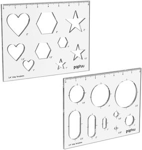 Router Templates for Woodworking - 18 in 1 Inlay Template Kit for Working with Wood, Decorative Stencil Tool for Design, Router Jig Templates, Set of 2