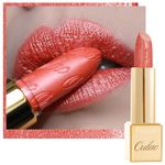 Oulac Metallic Coral Pink Lipstick for Women, High Impact Lipcolor, Lightweight Soft and Hydrating, Vegan Beauty Full-Coverage Lip Makeup 4.3 g/0.15 oz (Nemo Go Home(06))