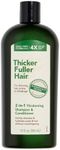 Thicker Fuller Hair 2-in-1 Thickening Shampoo and Conditioner for Men - Shampoo for Thinning Hair - Hydrating Shampoo with Aloe Leaf Juice - 354 ml