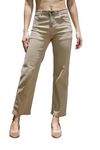 RAGZO Relaxed Fit Jeans for Women || Women High Waist Jeans Pants || Flare Denim Jeans || Loose Fit Jeans for Women Beige