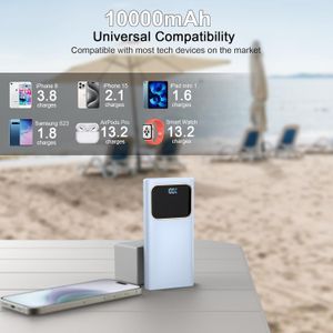 Power Bank 10000mAh Fast Charging – 22.5W USB-C Portable Charger with LED Display