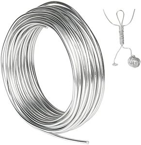 Tenn Well 9 Gauge Aluminum Wire, 50 Feet 3mm Bendable Armature Wire, Metal Craft Wire for Sculpting, Jewelry Making, Doll Making, Crafting, Modelling, Bonsai Training