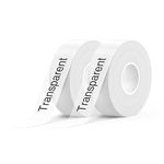 Label Maker Tape SUPVAN E10 and E16 Adapted Label Print Paper Refill Size 2 Packs Continous 0.59inx19.68ft Thermal Laminated Waterproof Self-Adhesive Multipurpose Labeling Tape Replacement