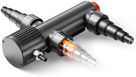 SunSun CUV-209 Stérilisateur Clarificateur de bassins ou d’étang - débit Max. de 1500 l/h - avec Lampe Rayons UV-C 9 W - pour Poissons et Plantes Aquatiques - Cours d’Eau en hélice