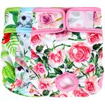wegreeco Luxury Washable Reusable Dog Diapers (Stylish Pattern) - Female Dog Diapers, Doggie Diapers, 3 Pack (Floral, X-Large)