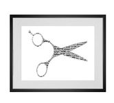 Personalised Hairdressers Gifts Hair Salon Barbers Scissors Word Art Print