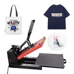 ColorSub Digital Heat Sublimation Machine Heat Press 38x38cm(15"x15"), Slide Heat Press Machine, Suitable for T-Shirts, Bags, Pillows, Puzzles, Clothing, 1600W