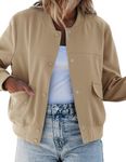 luvamia Cute Fall Jackets For Women Bomber Jacket For Women Womens Jackets Trendy Bomber Jackets Winter Khaki Jacket Women Trendy Jackets For Women 2024 Size Small Size 4 6