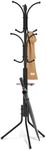 Ulimart Coat Rack Freestanding,12 Hooks Metal Coat Racks with Umbrella Holder,Sturdy Hall Rree,Easy Assembly Coat Rack Stand for Hanging Scarf,Purse,Hats,Jacket(Black)