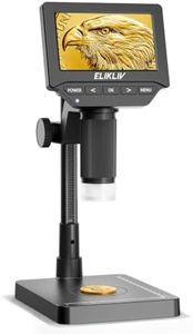 Elikliv Microscope, 4.3'' Digital Coin Magnifier with Lights for Adults