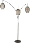 Adesso 4026-26 Maui Arc Lamp, 82 in, 3x60W Incandescent,13 CFL, Antique Bronze, 1 Floor Lamp
